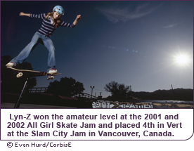 Lyn-Z Adams-Hawkins is one of the top female skateboarders in the world.